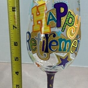 Lolita-Colorful Happy Retirement Wine Glass 15ounce